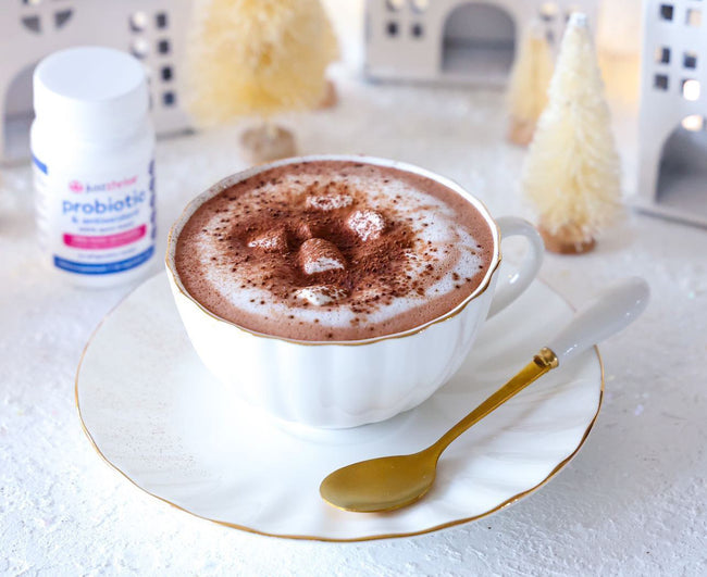 Hot Beet Chocolate Probiotic Latte (G...