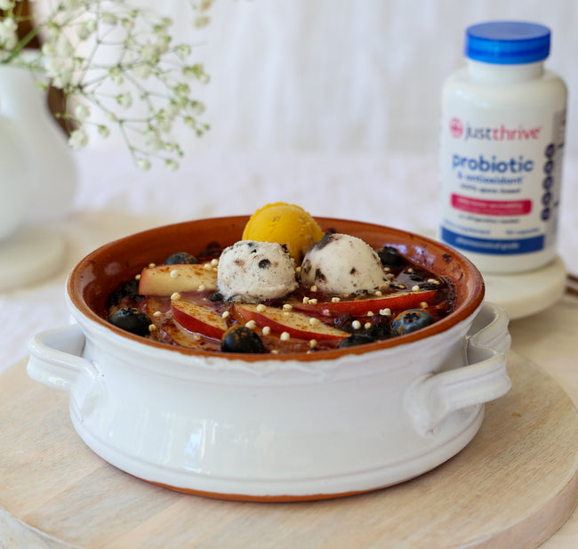 Peach Berry Probiotic Baked Oats