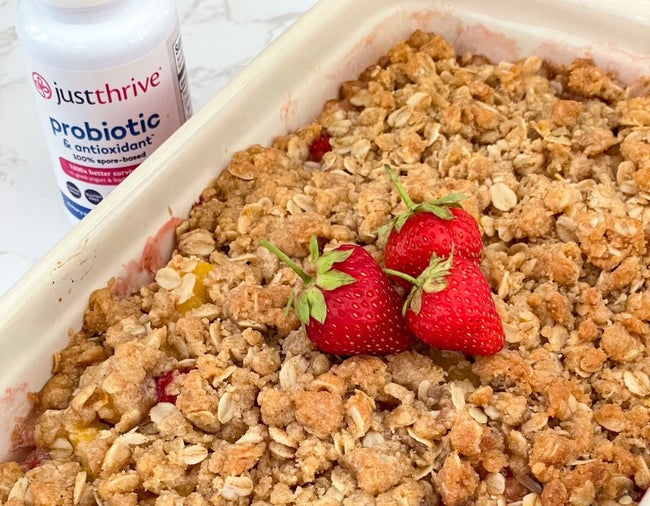 Peach and Strawberry Crisp