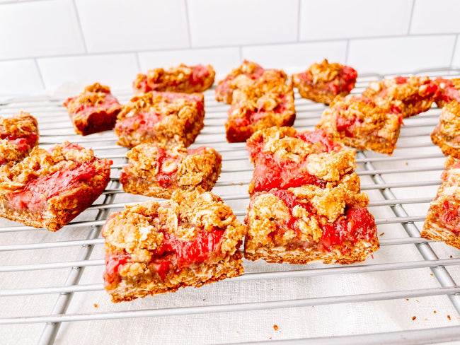 Probiotic Strawberry Crumble Bars