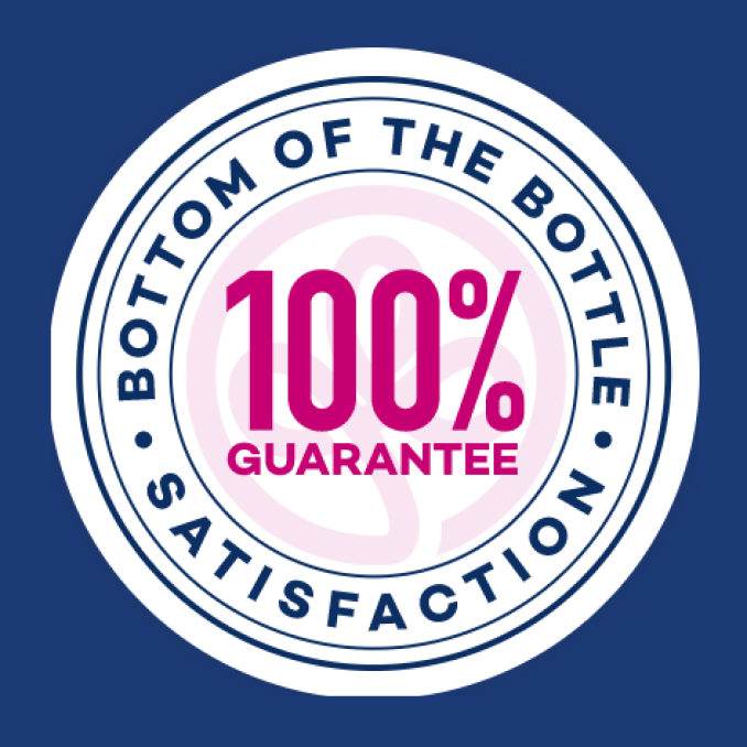 Bottom of the Bottle 100% satisfaction guarantee seal