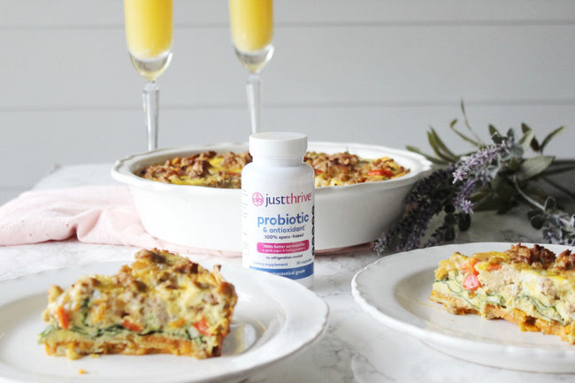 Crustless Probiotic Quiche + Virgin “...