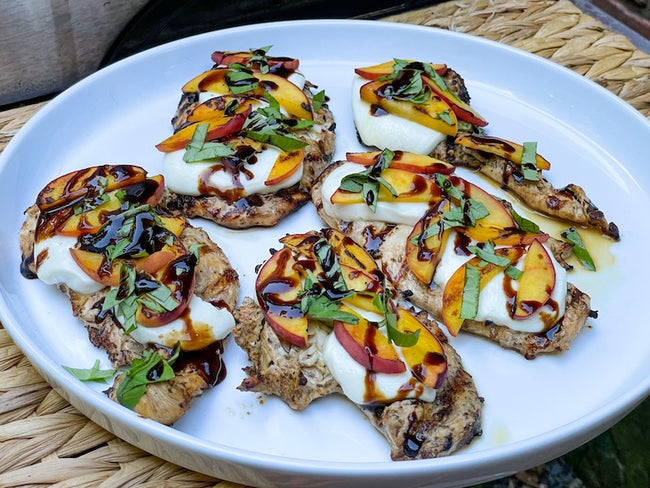 Gut-Friendly Grilled Peach Caprese Ch...