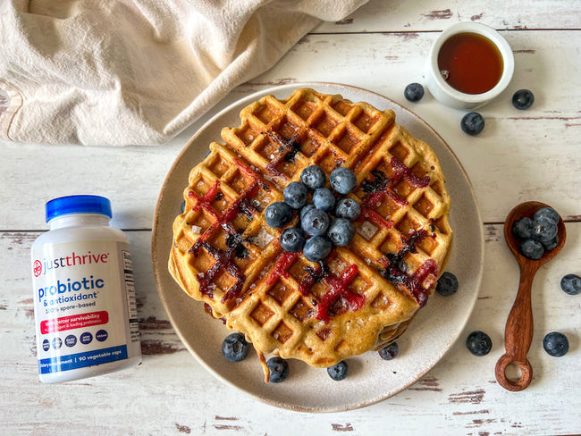 Gut-Loving Blueberry Waffles (Gluten-...