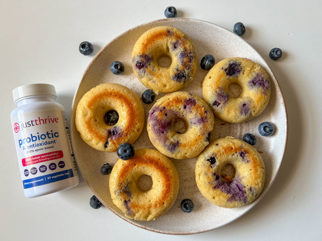 Probiotic Blueberry Donuts