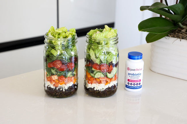 Gut-Friendly Mediterranean Salad Jar ...