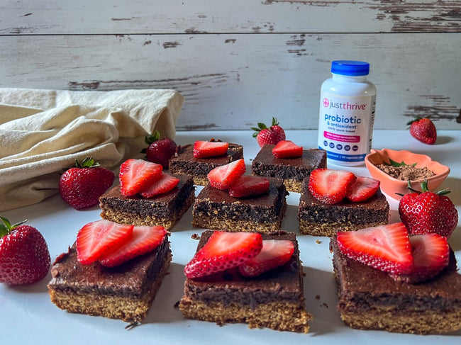 Healthy Strawberry Brownies with 