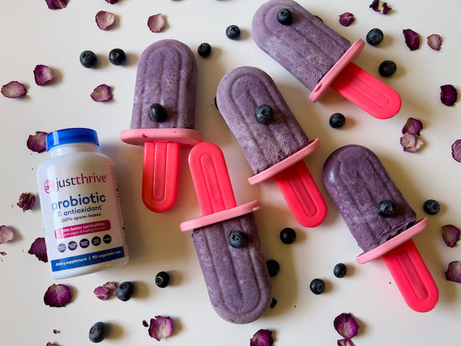 Vanilla Chai Blueberry Popsicles